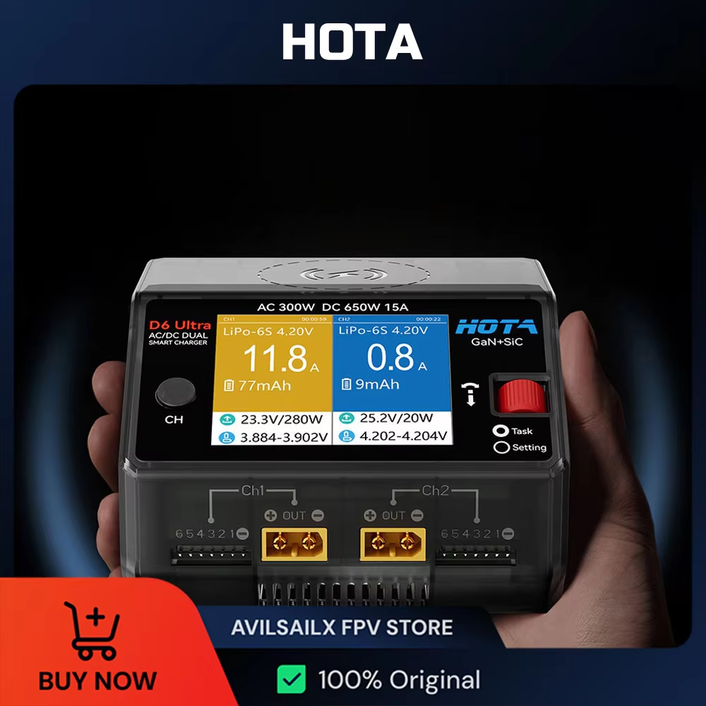 HOTA D6 Ultra GaN+SiC Dual Cha - Balance Charger Rc recensie en prijs