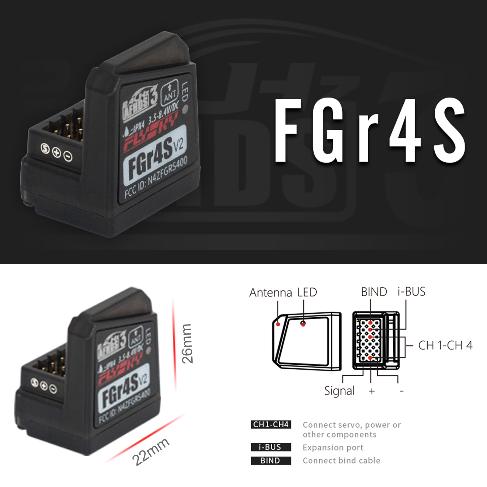 Flysky FGR4S V2 Ontvanger AFHD - Flysky Transmitter recensie en prijs
