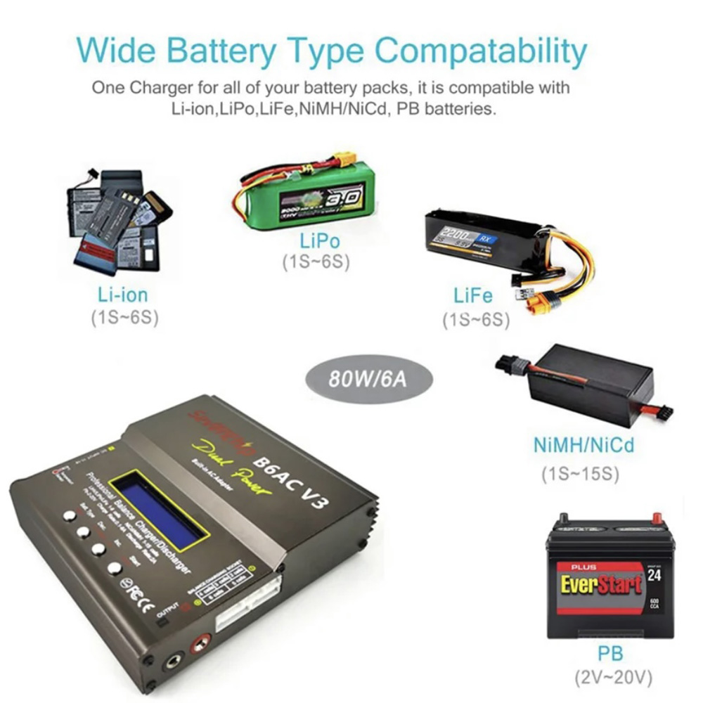 80W IMAX B6AC V3 Balanslader V - Balance Charger Rc recensie en prijs