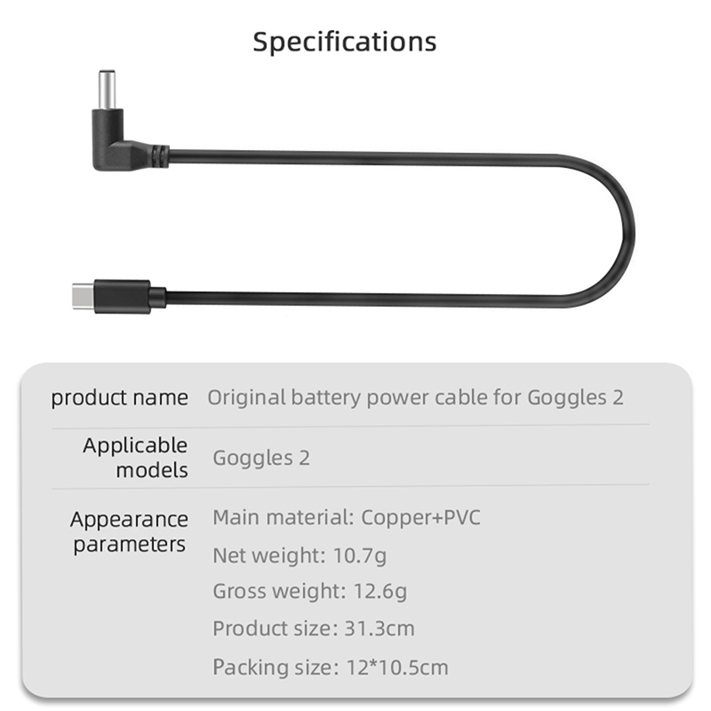Originele Bril Batterij Kabel  - Dji Goggles recensie en prijs