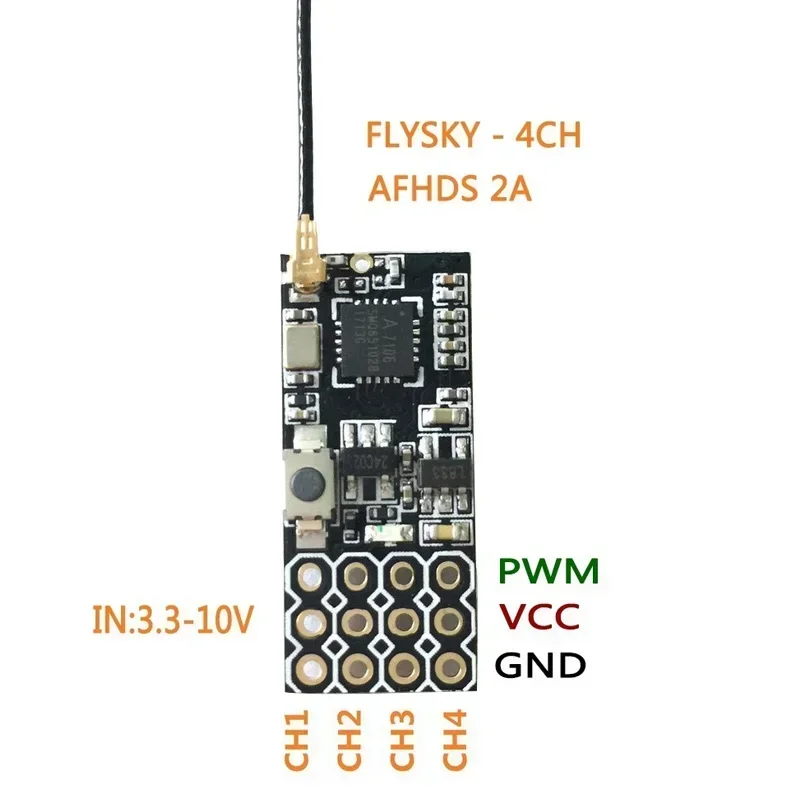 FS2A 4CH AFHDS 2A Mini-ontvang - Flysky Transmitter recensie en prijs